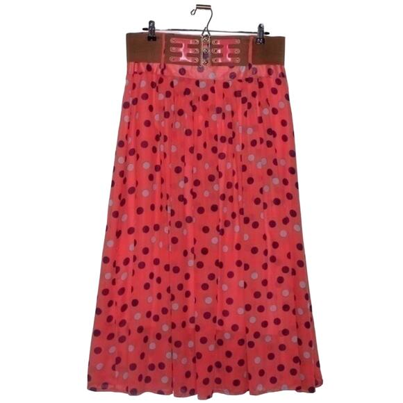 Hamle Dresses & Skirts - Hamle Pink Red Polka Dot Skirt Size Large